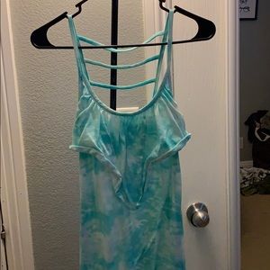 Aqua blue long dress